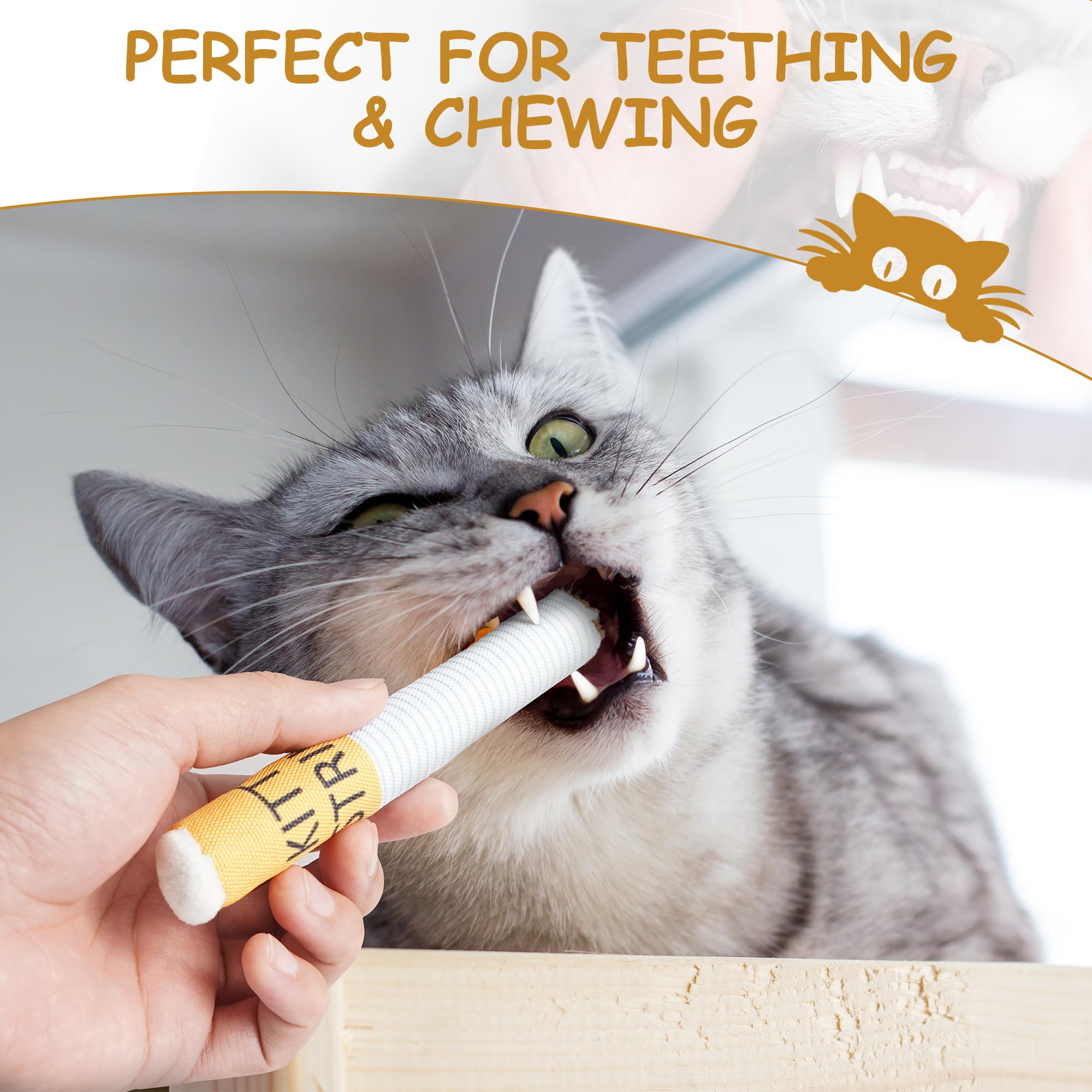Nocciola stress-relief catnip toy for solo or interactive play