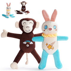 Nocciola tearable pull-rip-apart toy front view with squeaker for interactive play