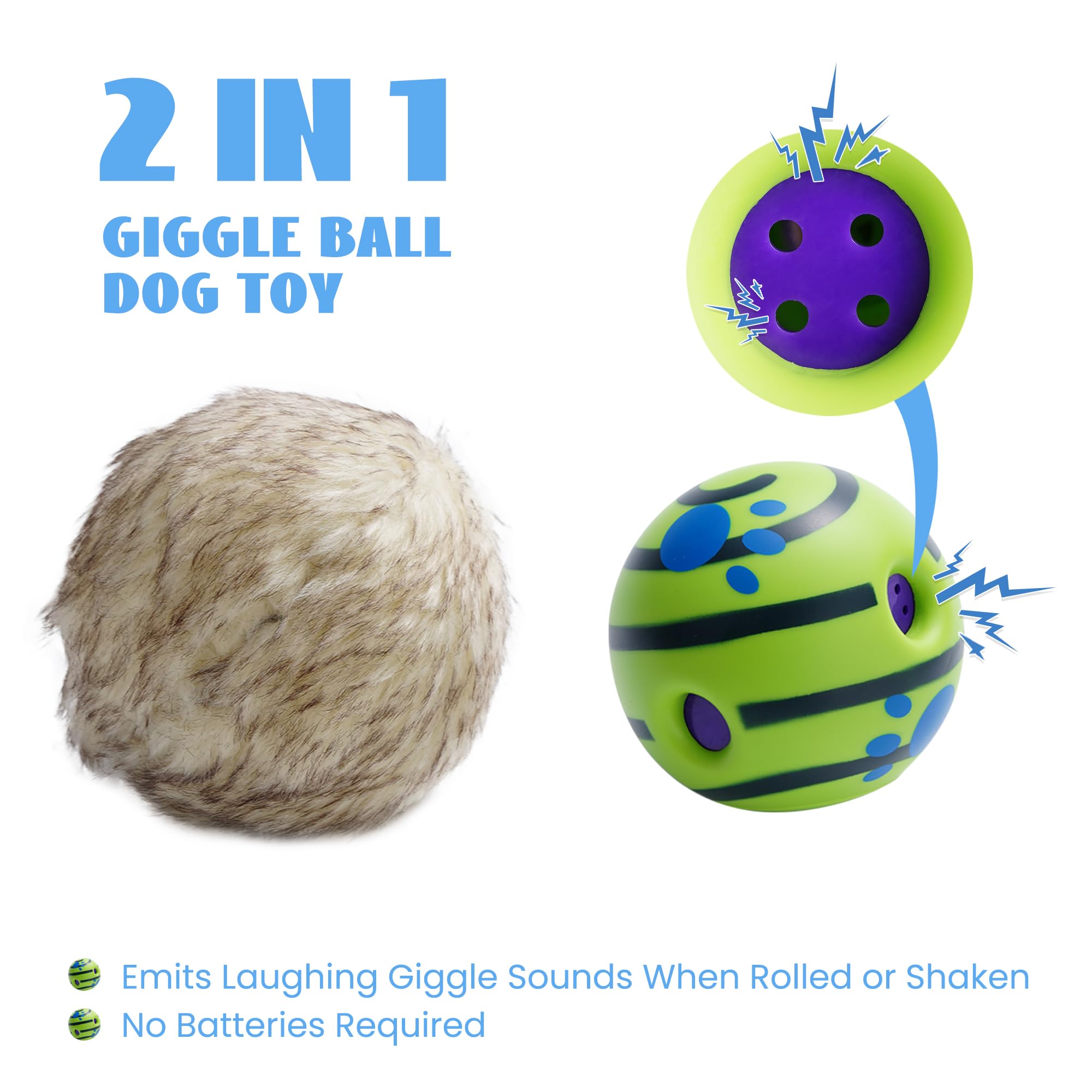 Nocciola Wobble Giggle Ball rolling demonstrates giggle sounds for indoor engagement.