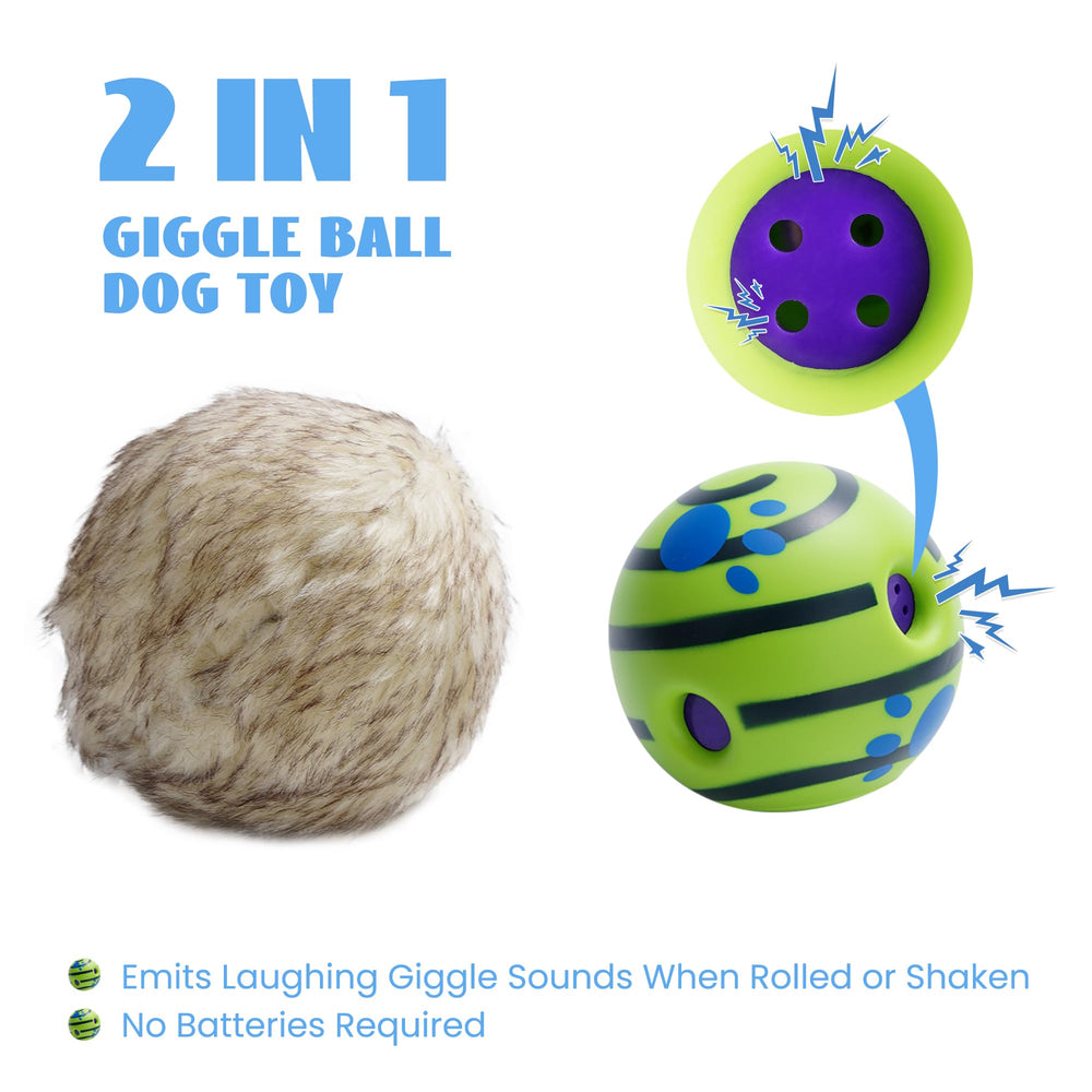 Nocciola Wobble Giggle Ball rolling demonstrates giggle sounds for indoor engagement.