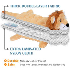 Nocciola zebra dog toy with squeakers for interactive tossing and chasing