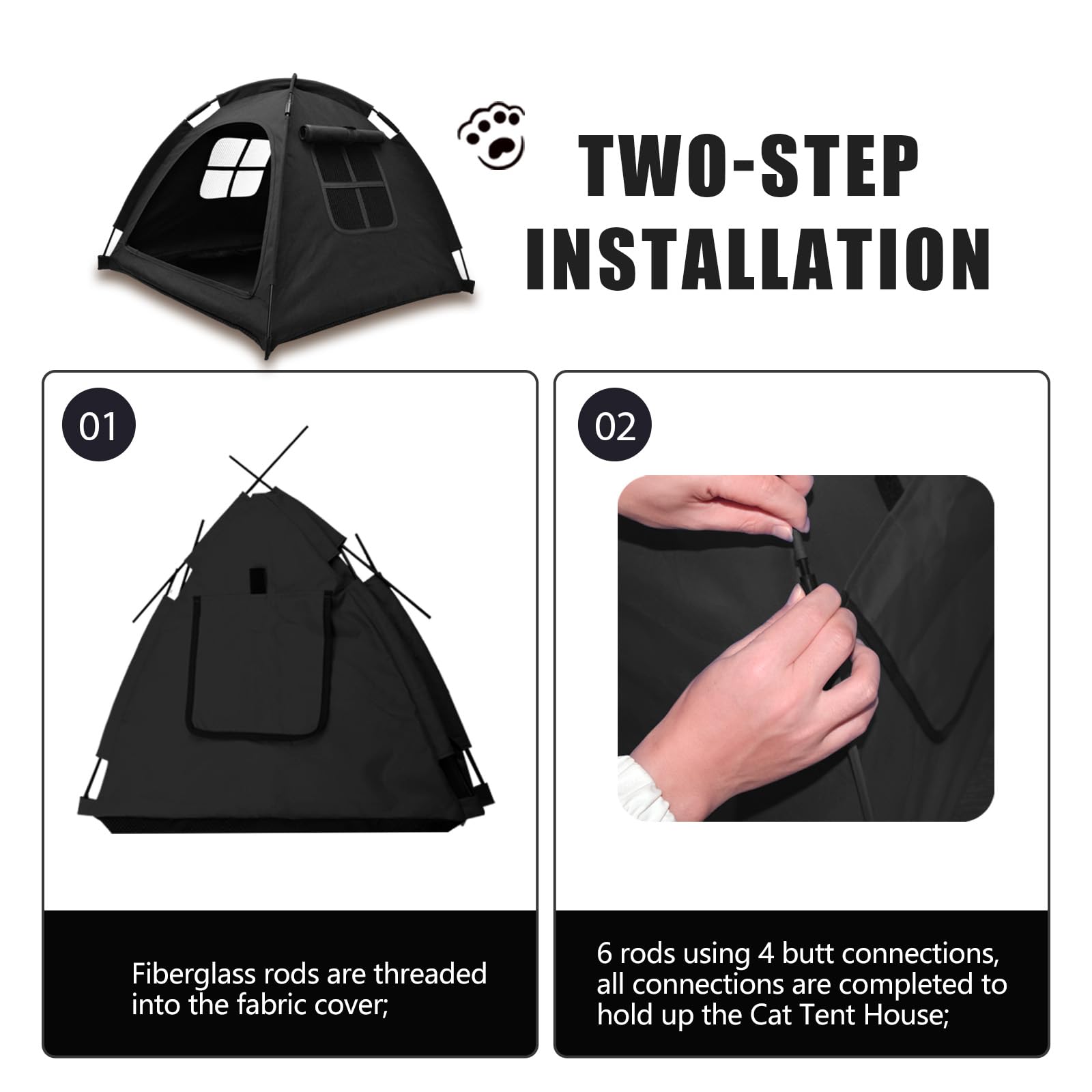Nockovi Open Design Pet Tent portable for travel and home use.
