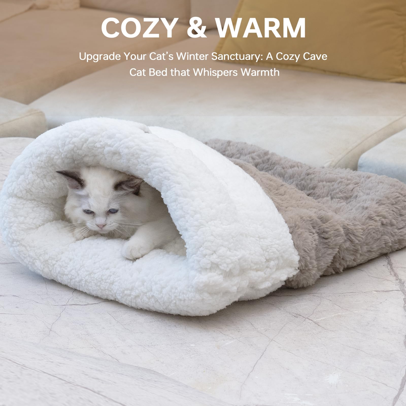 NODARKO Cat Sleeping Bag 21x17-inch size—fits small cats and tiny pets.