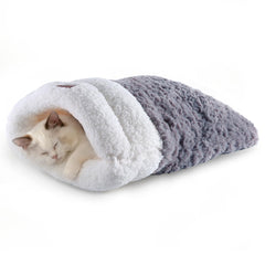 NODARKO cat sleeping bag cave demonstrates warm shelter for a content indoor cat.