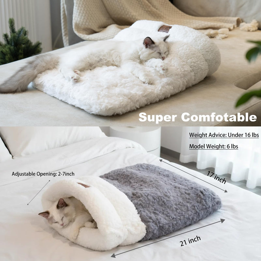NODARKO cat sleeping bag easy-wash lining for quick cleanup after cozy sessions.