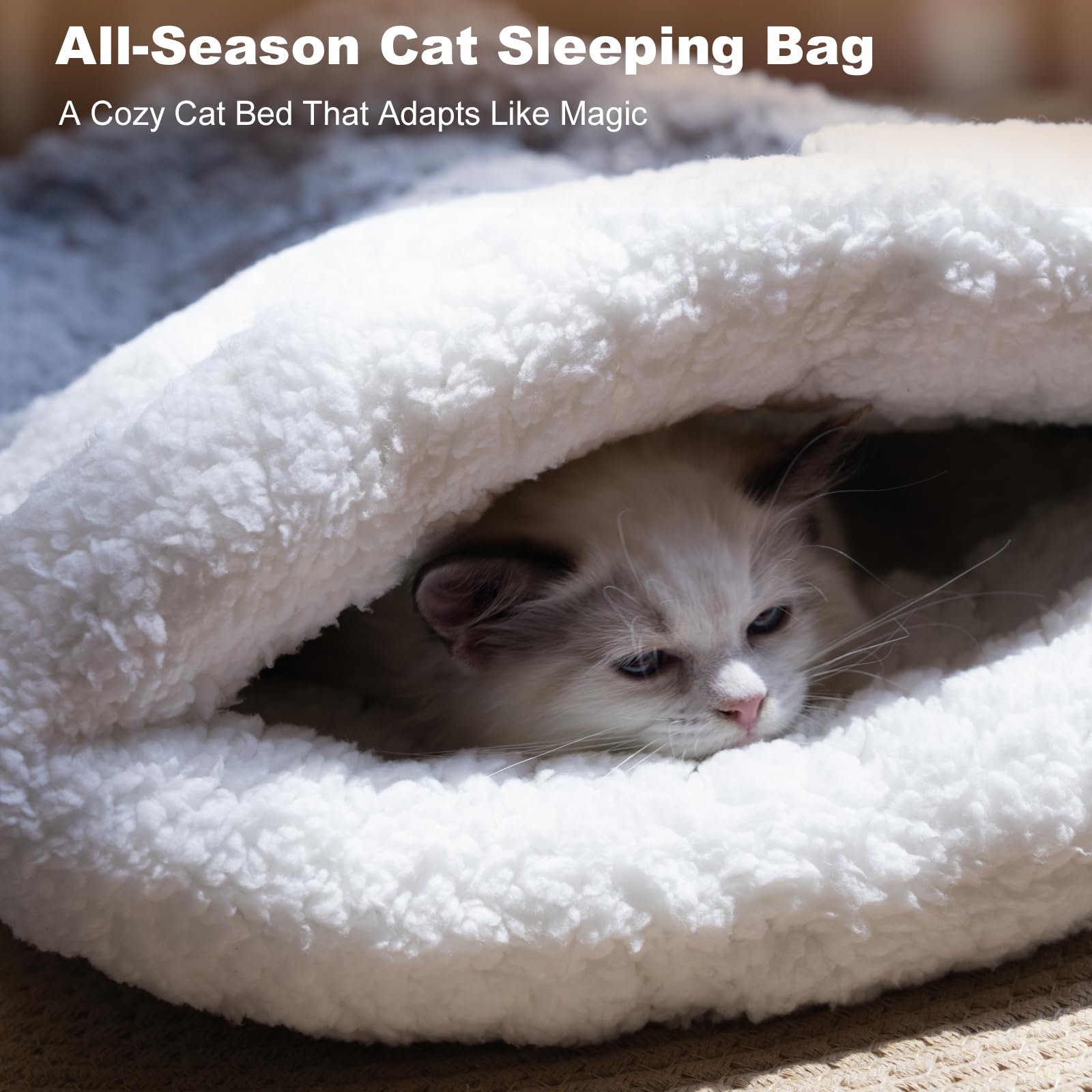 NODARKO Cat Sleeping Bag soft rounded edges—pawsafe design for rest.