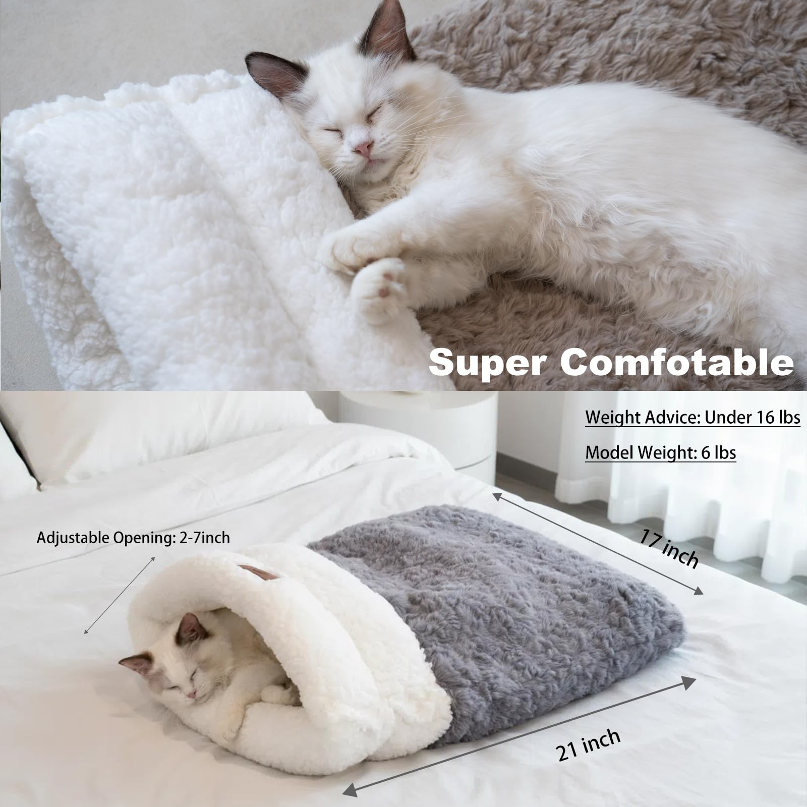 NODARKO portable snuggle sack showcases travel-ready comfort for on-the-go cats.