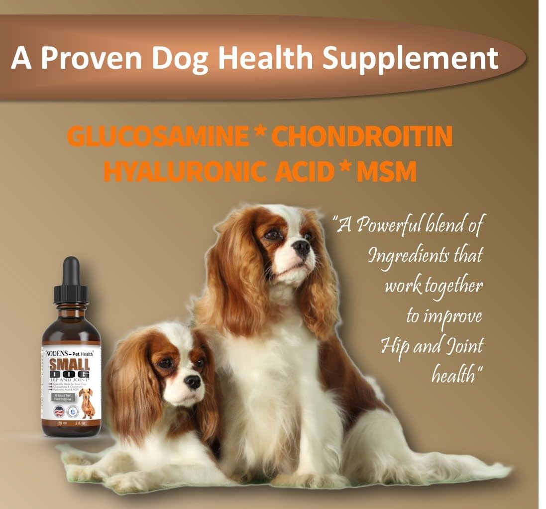 NODENS joint liquid drops dispensing during feeding for picky dogs.