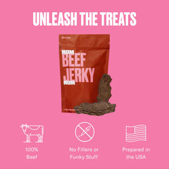 NomNomNow jerky training pieces for puppy and dog training sessions.