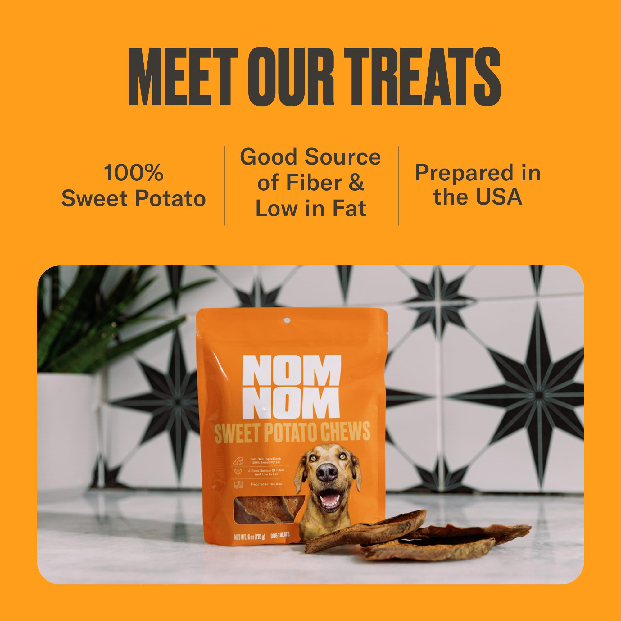 NOMNOMNOW Sweet Potato Treats in bite-sized pieces perfect for training sessions.