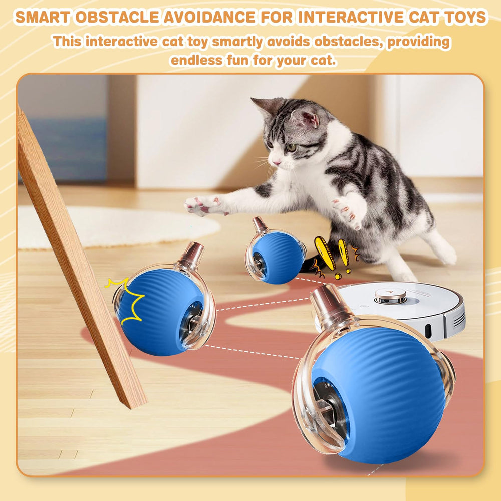 NONENDU cat-toy smooth-surface blue closeup eases cleaning after messy play.