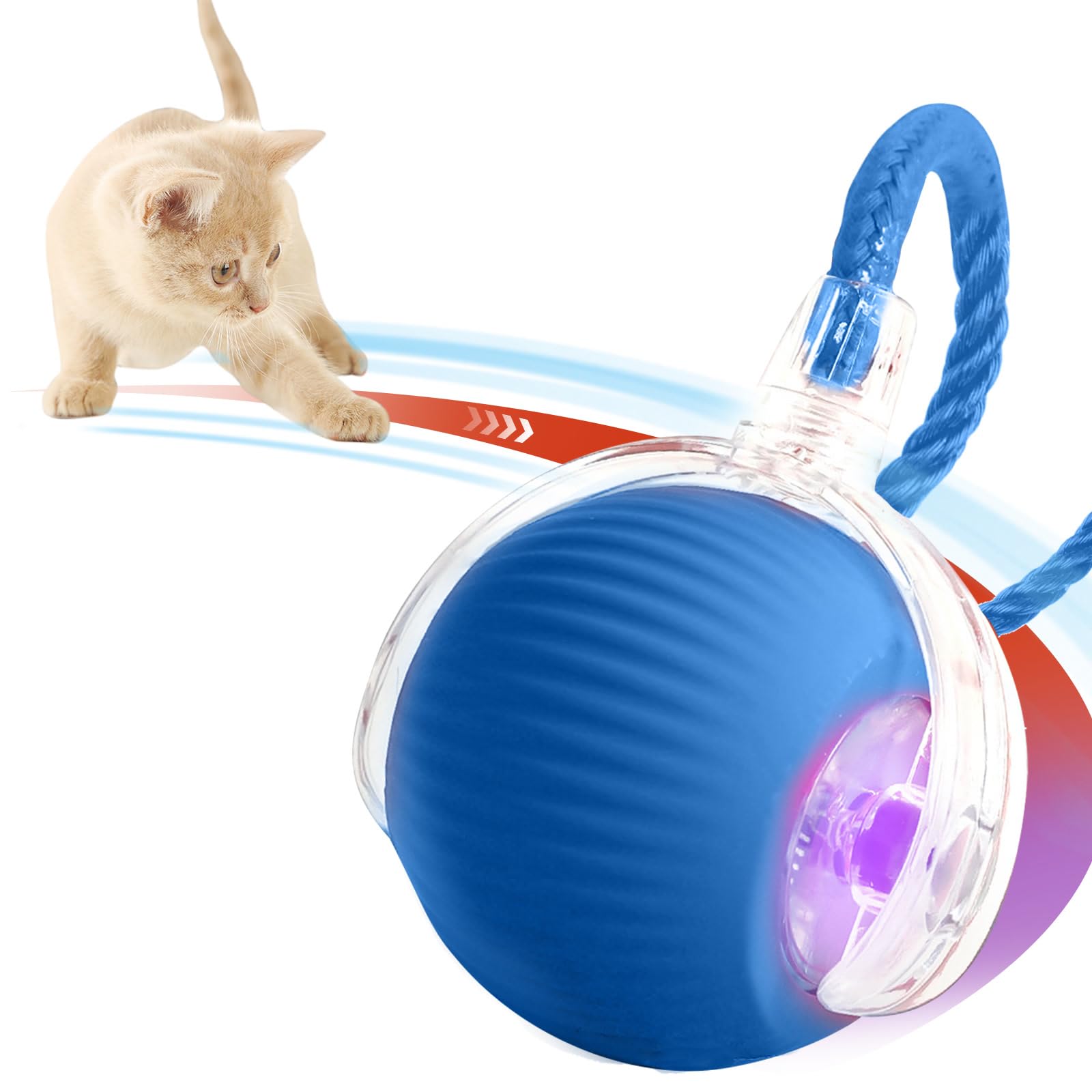 NONENDU interactive cat toy blue front view promotes active play and mental stimulation.