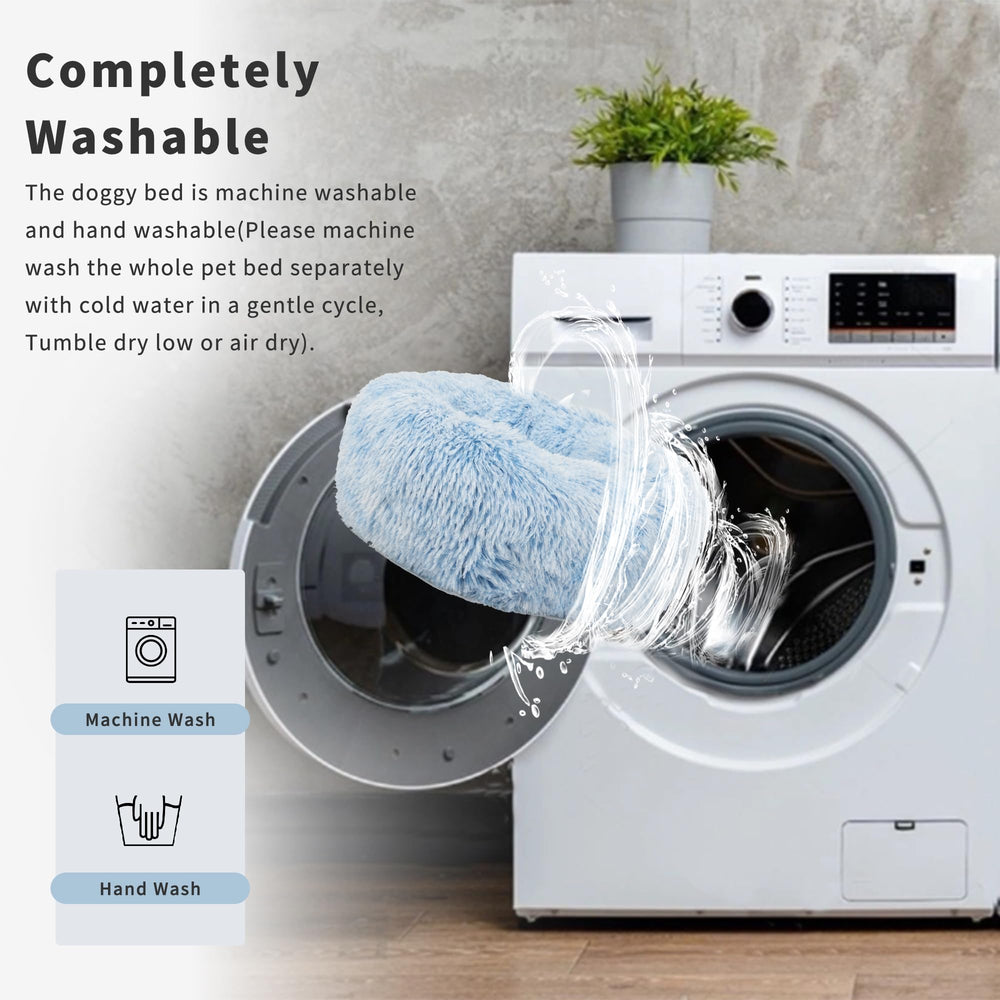 nononfish puppy bed bolster detail showing cushioned support for joint comfort