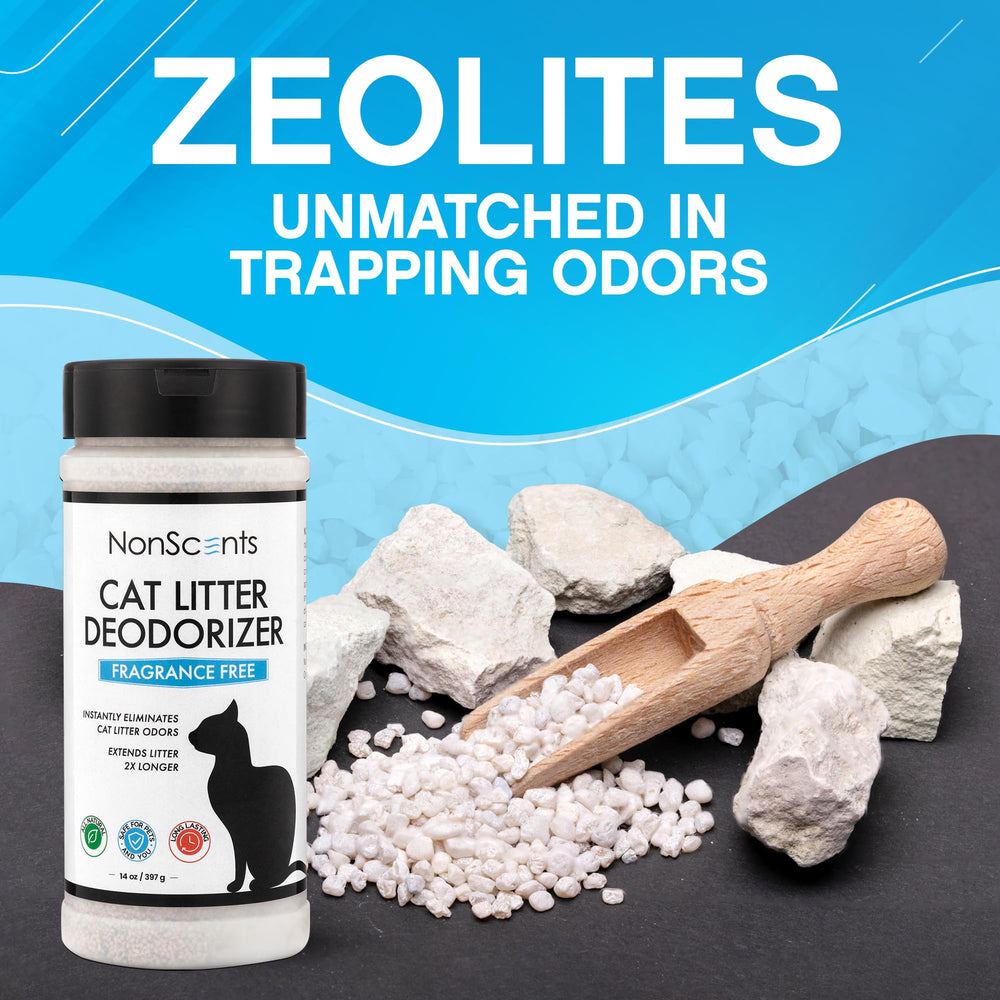 NonScents extended litter life graphic implying longer intervals between changes