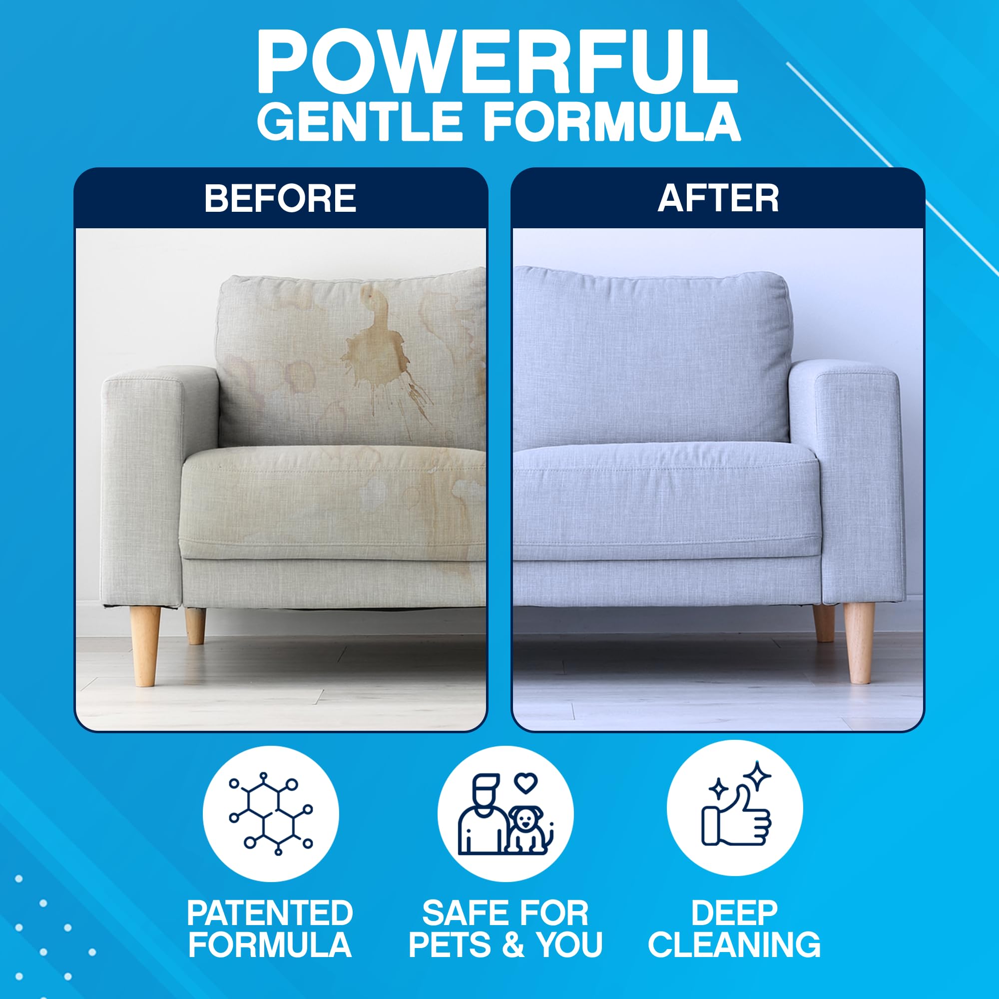 NonScents Stain & Odor Eliminator on carpet with dog urine demonstrates effective stain removal.