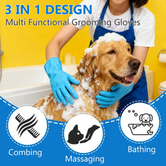 Nooepc dog bath brush delivers rich lather and gentle scrubbing