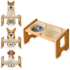 Nook Pets ceramic 22 oz bowls, easy to clean, for meals and water.