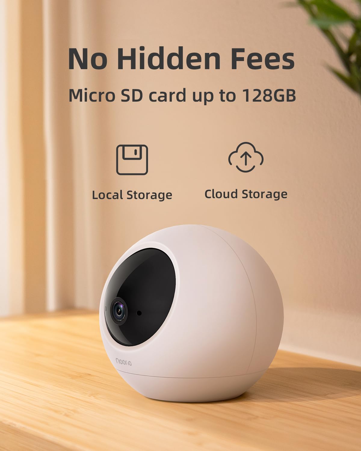 Noorio T120 Alexa-compatible control for hands-free camera management.