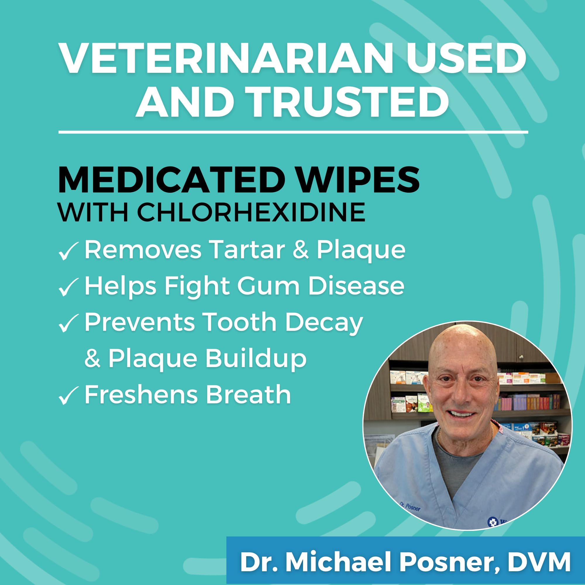 Nootie dog dental wipes application demonstrates simple teeth and gum cleaning.