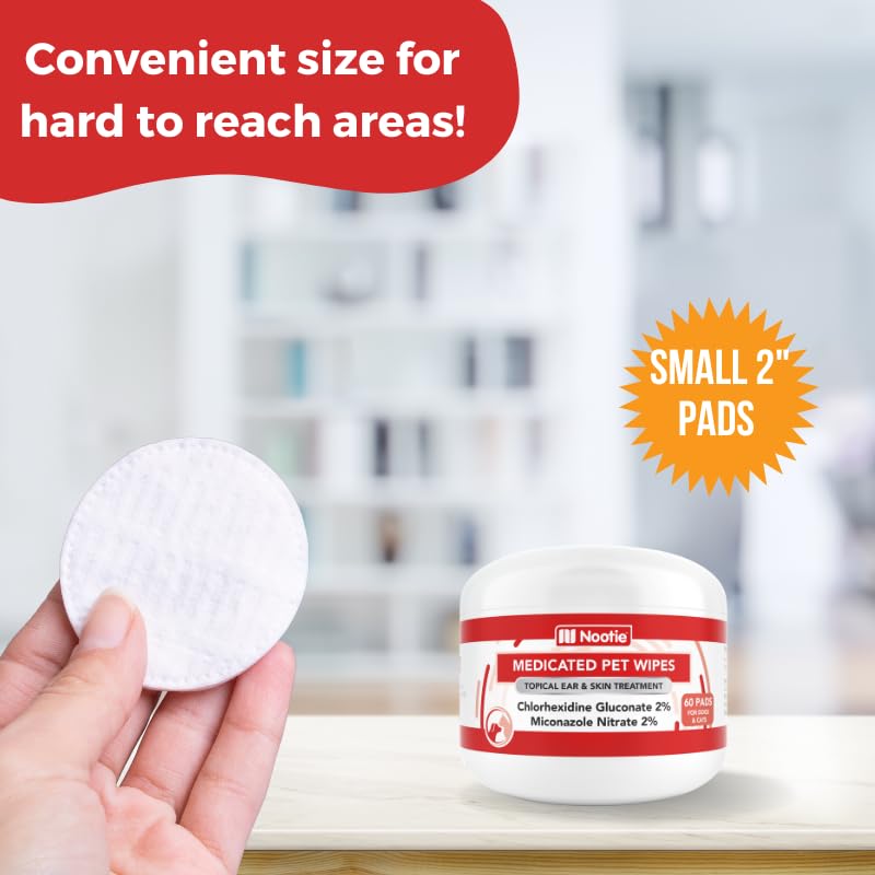 Nootie medicated dog wipes paw-cleanse close-up for on-the-go cleaning.