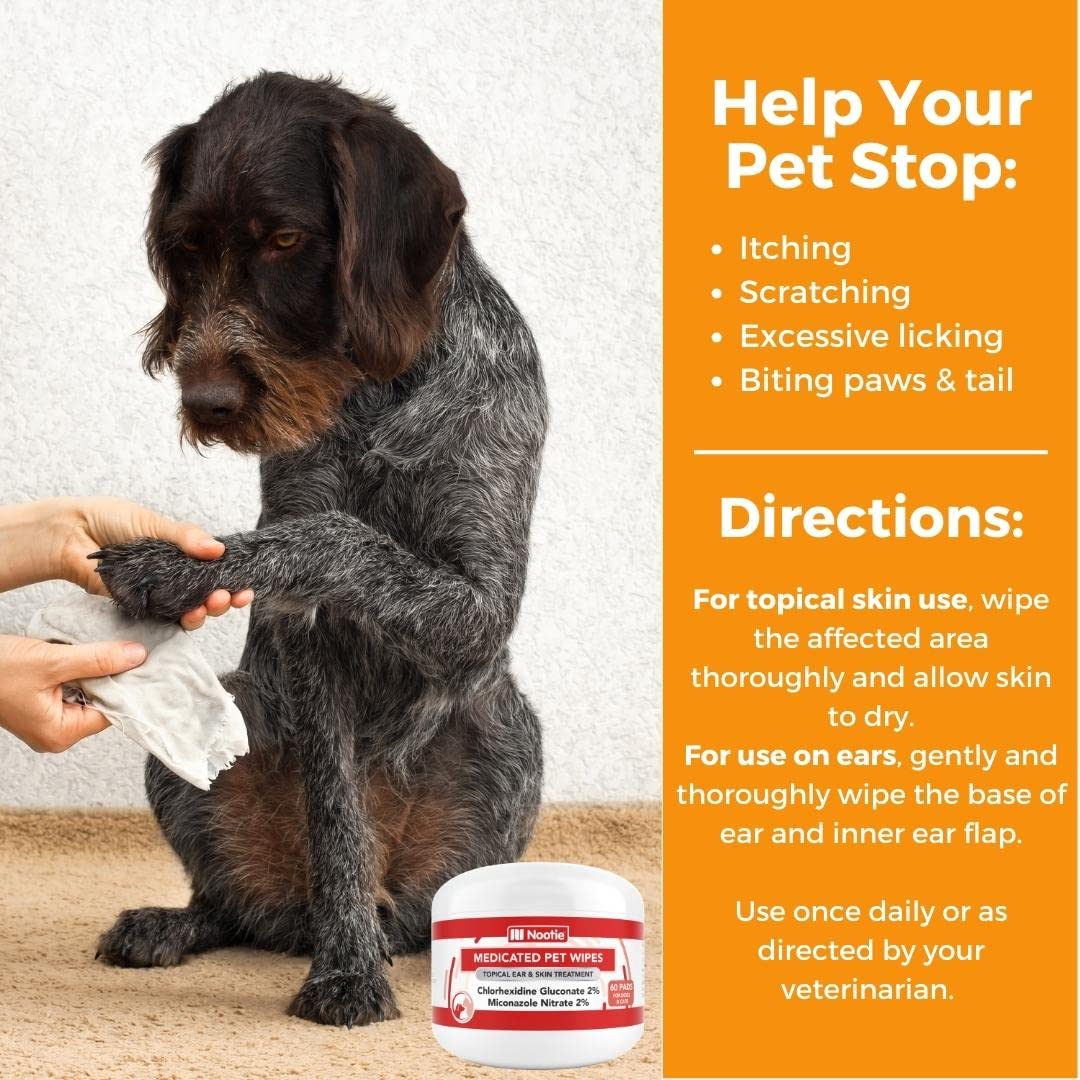 Nootie medicated dog wipes USA-made facility, quality and safety.