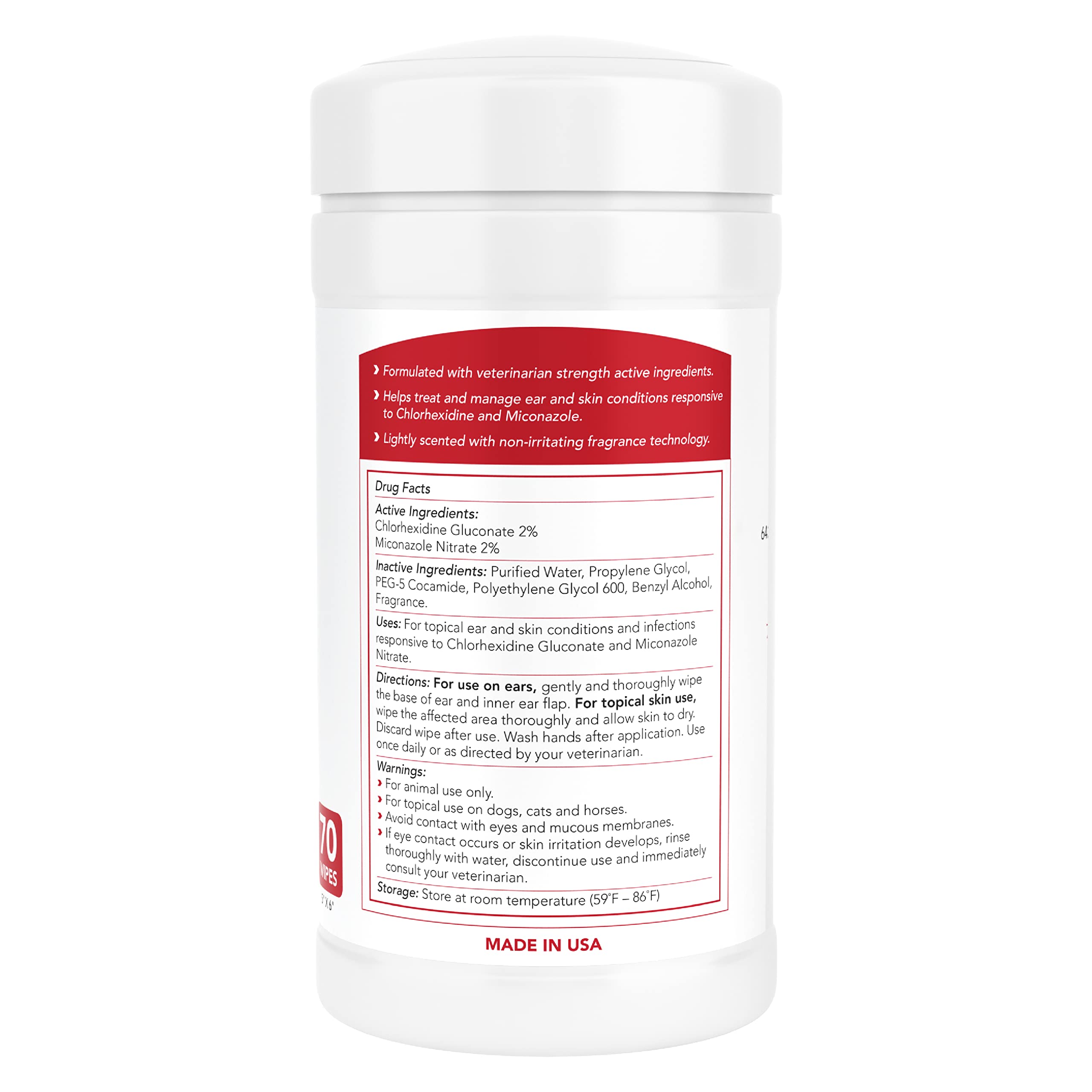 Nootie medicated wipes XL 5x6 inch for easy spot treatments on dogs and cats.