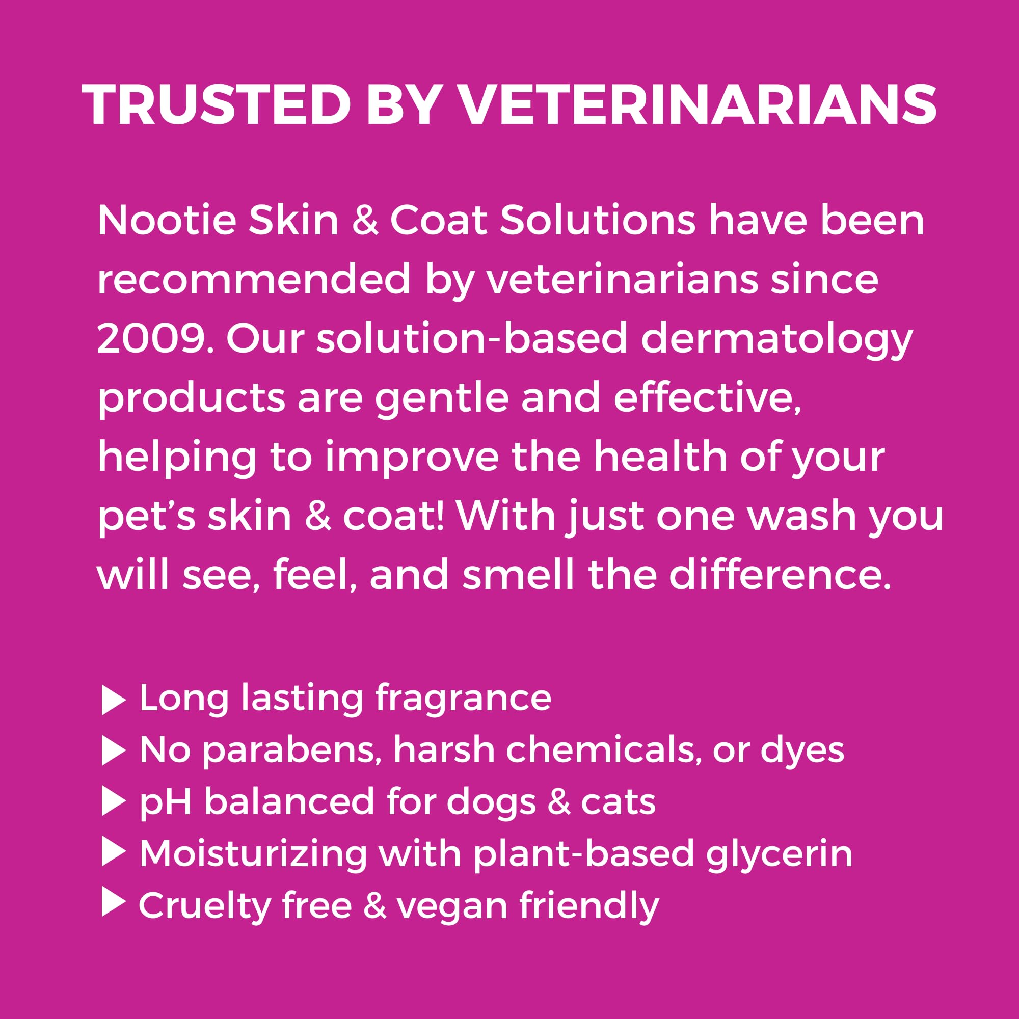 Nootie Pet Shampoo wet dog coat shows thorough, gentle cleansing for dry skin.