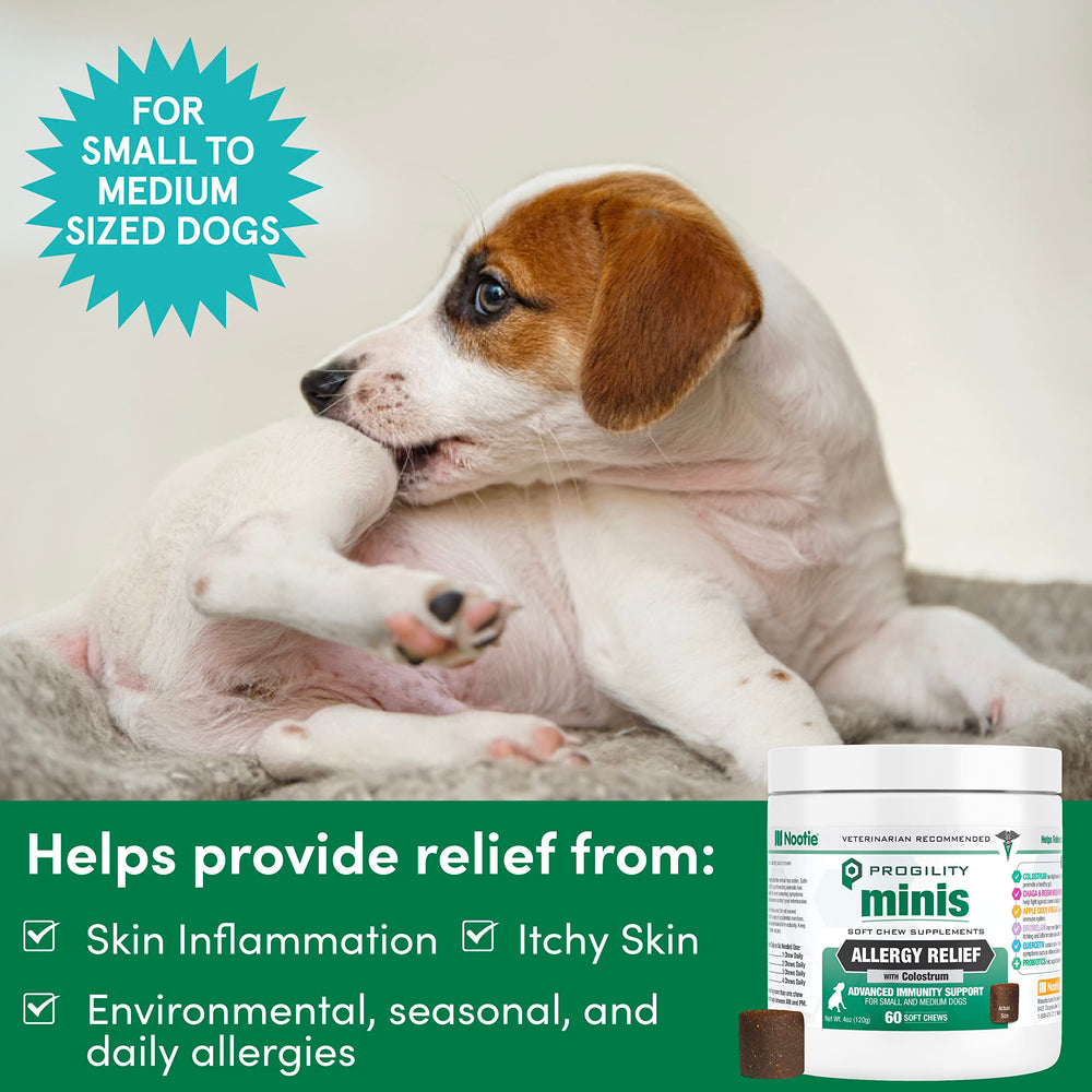 Nootie Progility Mini soft chews in bacon cheese flavor for daily canine treats.