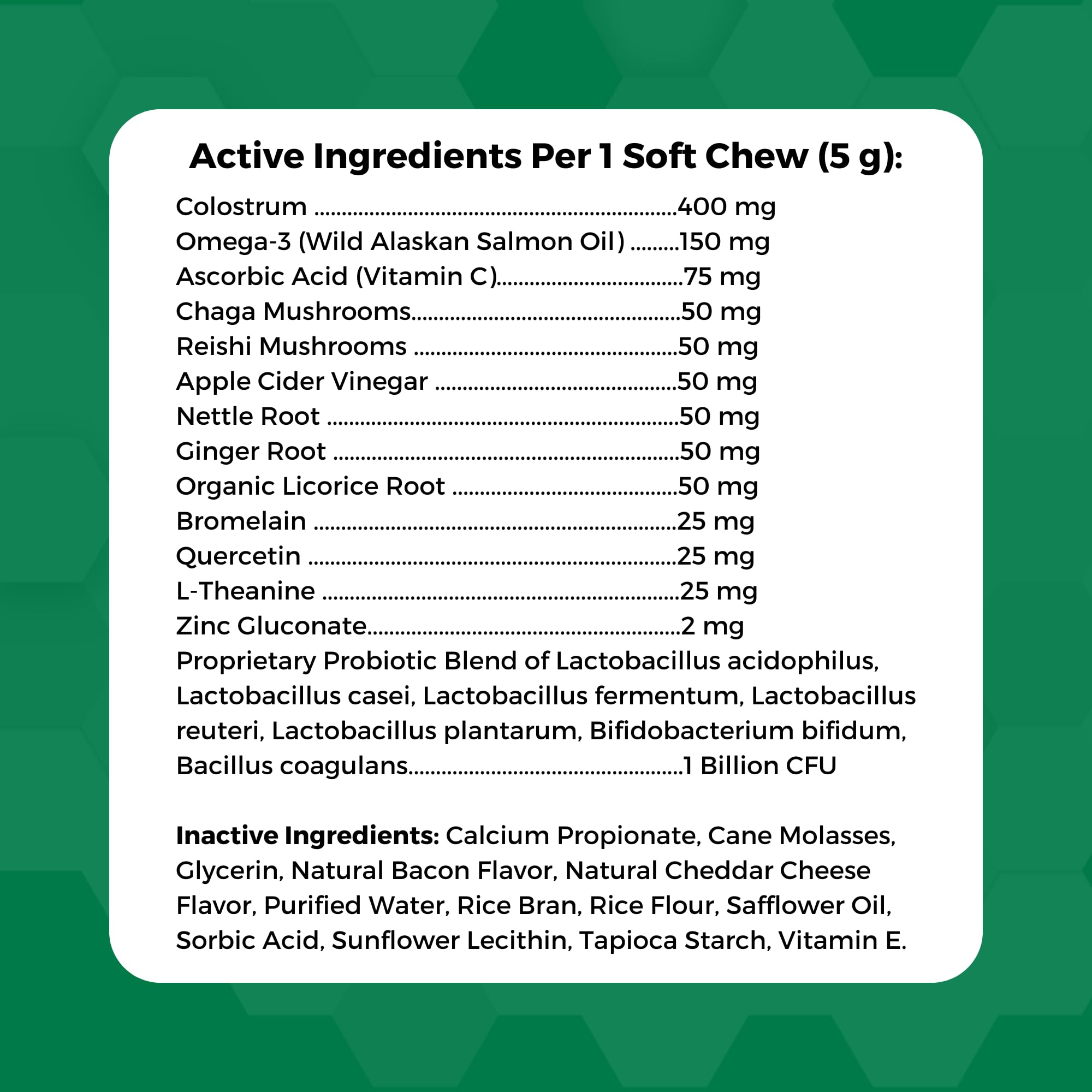90 soft chews in the Progility container back label highlights ongoing seasonal allergy support