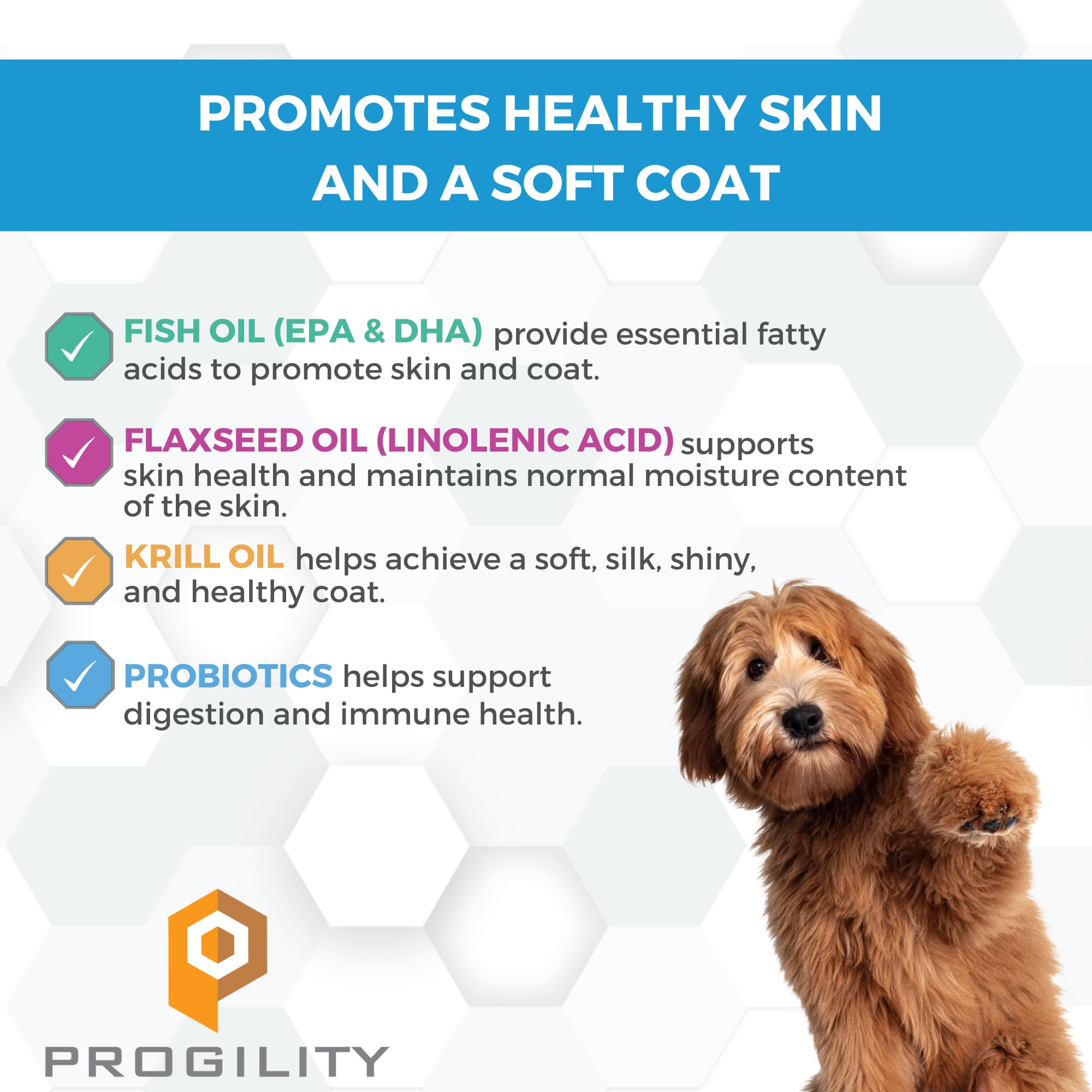 Nootie Progility soft chews on table shown as a tasty dog-friendly snack.