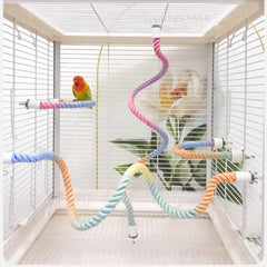 Nopikku gradient bird rope perch 14in provides a comfy grip for climbing and perching.