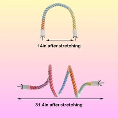 Nopikku gradient bird rope perch 31in enhances exercise with longer reach and sturdy support.
