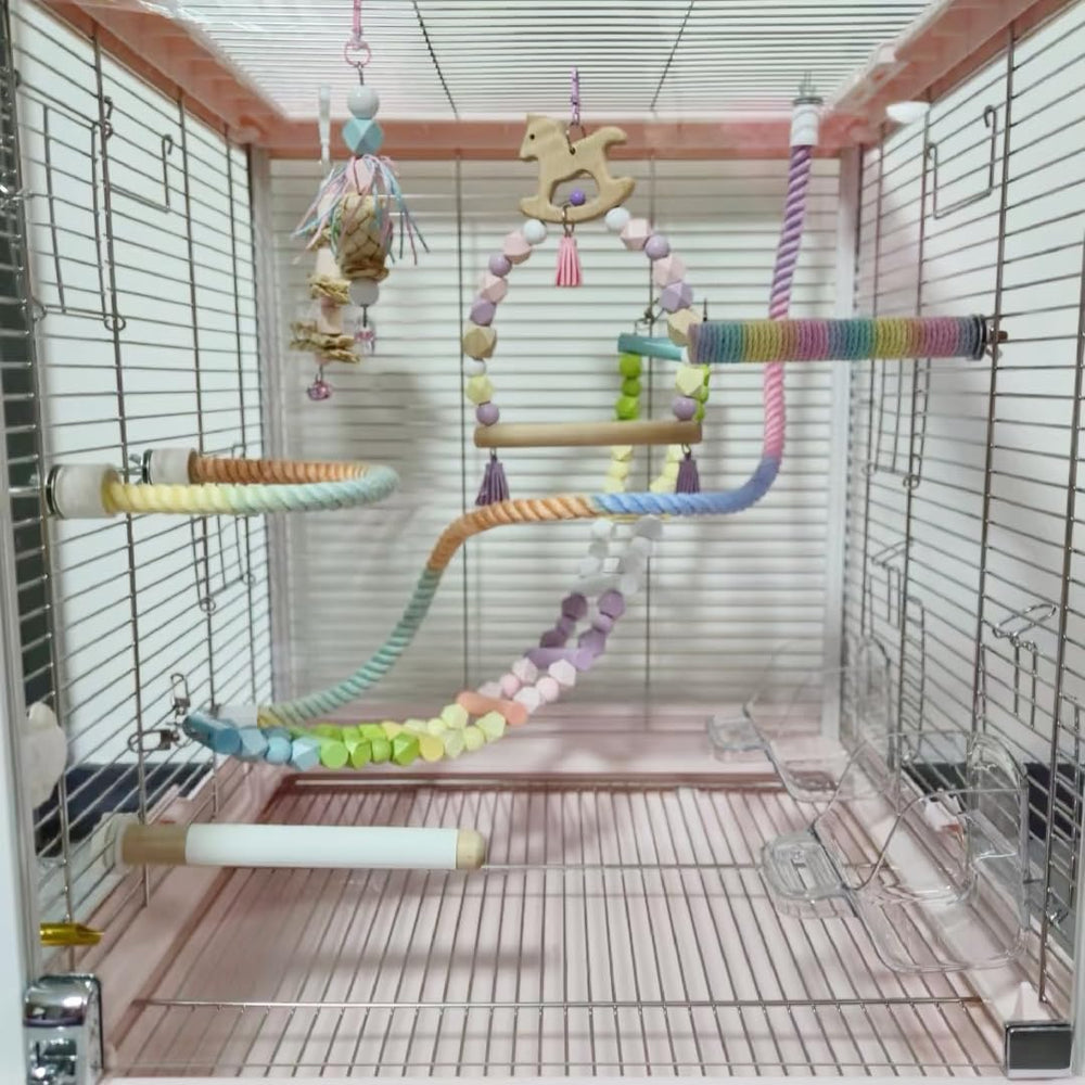 Nopikku pack two perches shows value of two size options for varied cages.