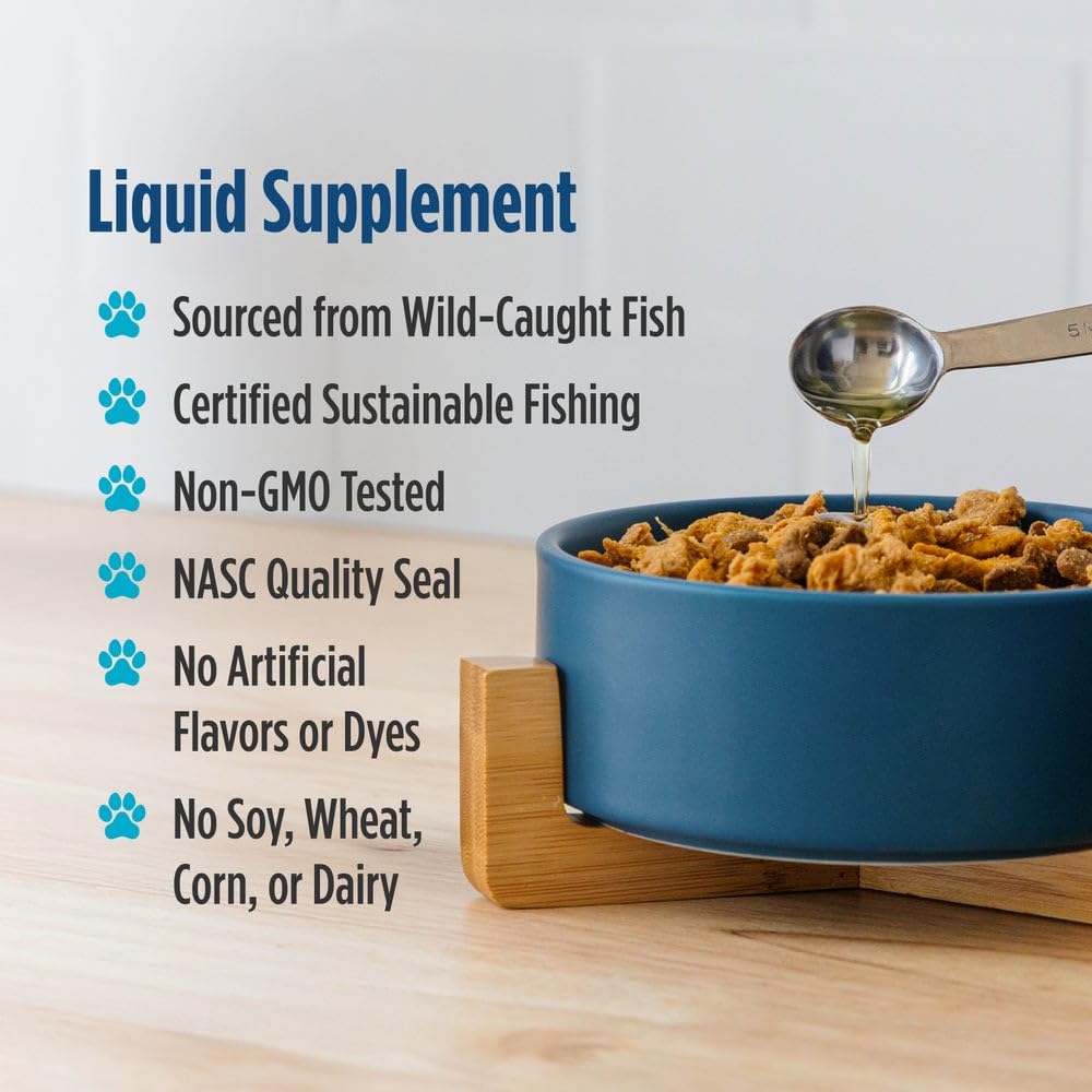 Nordic Naturals Omega-3 Pet coat-shine emphasizes skin and coat health.