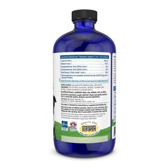 Nordic Naturals Omega-3 Pet pour demonstrates simple daily dosing at mealtime.