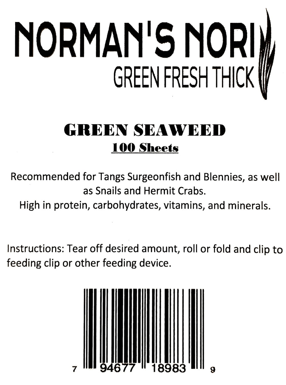 Norman's Nori sustainability icon emphasizing responsible harvest and eco-friendly choice.