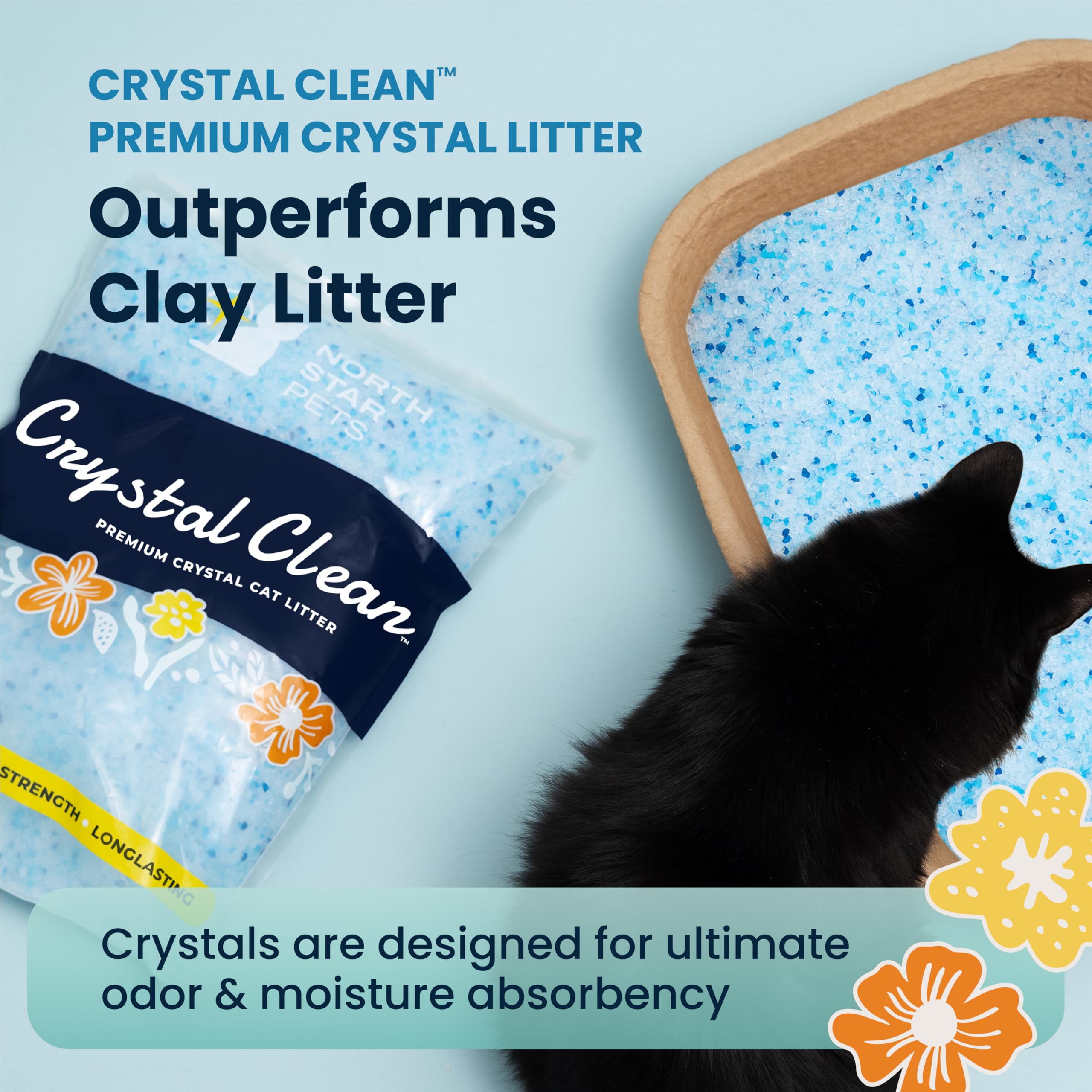 North Star Pets Lightweight crystal litter bags emphasize 4.3 lb portions for easy use