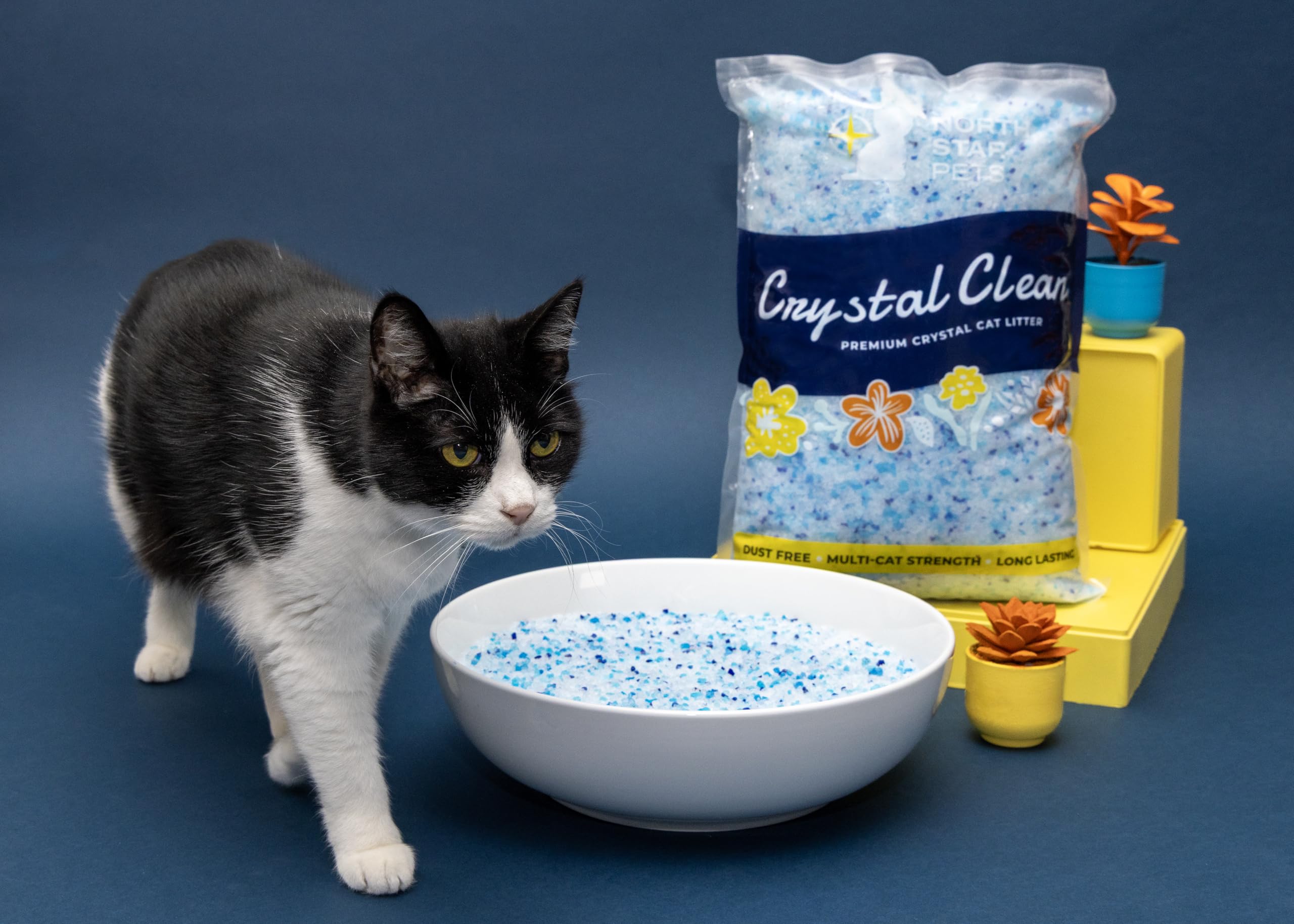 North Star Pets Crystal Clean tray compatibility with PetSafe trays shown