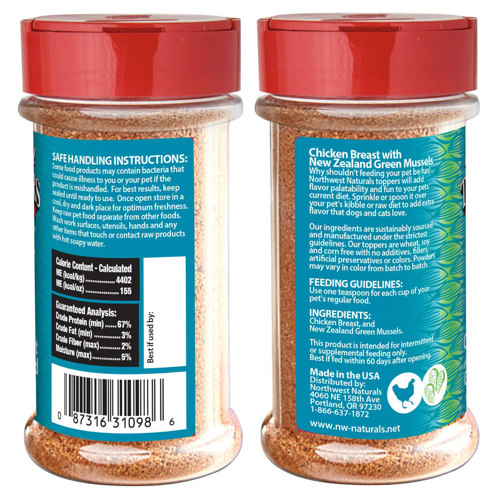 Northwest Naturals 5-ounce pack shown with bowls, ideal for portion-ready meals.