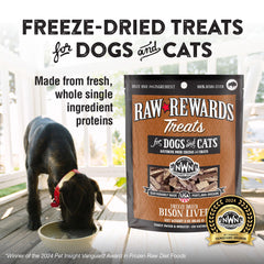 Northwest Naturals Raw Rewards close-up of bite-sized pieces, highly palatable for picky eaters.