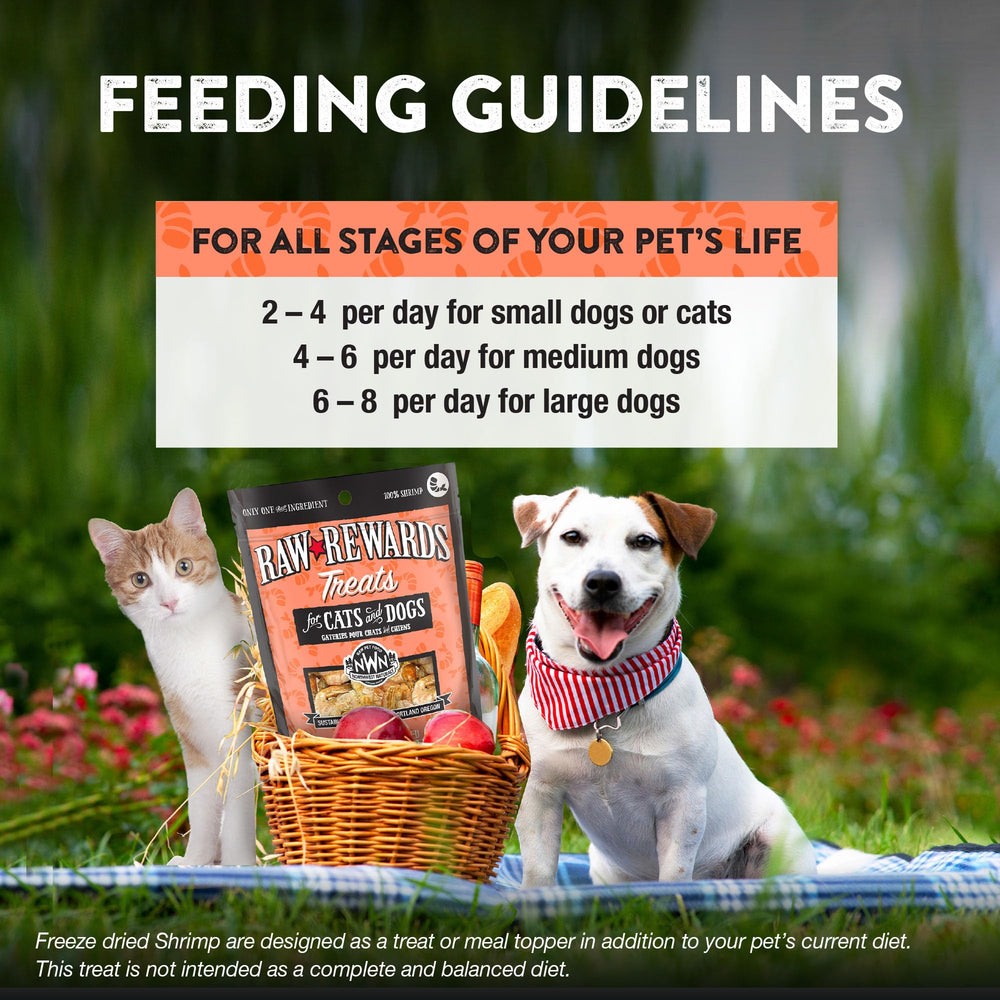 Northwest Naturals freeze-dried shrimp treats provide a human-grade option for careful owners.