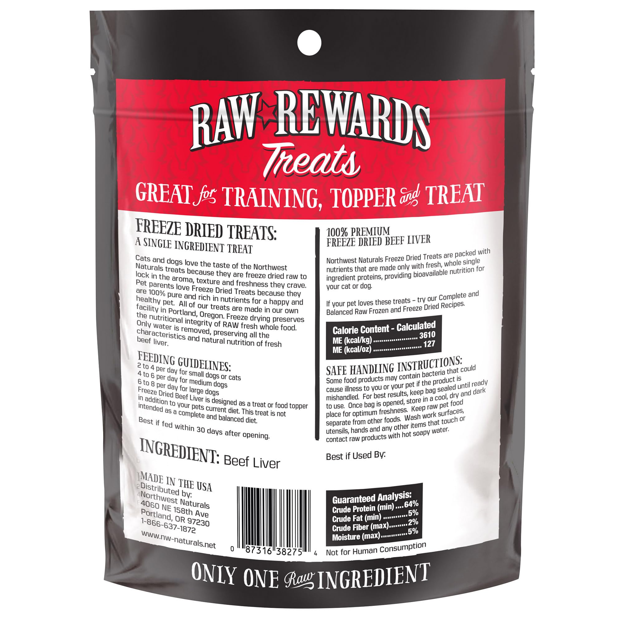 Northwest Naturals Raw Rewards travel-friendly easy-open packaging.