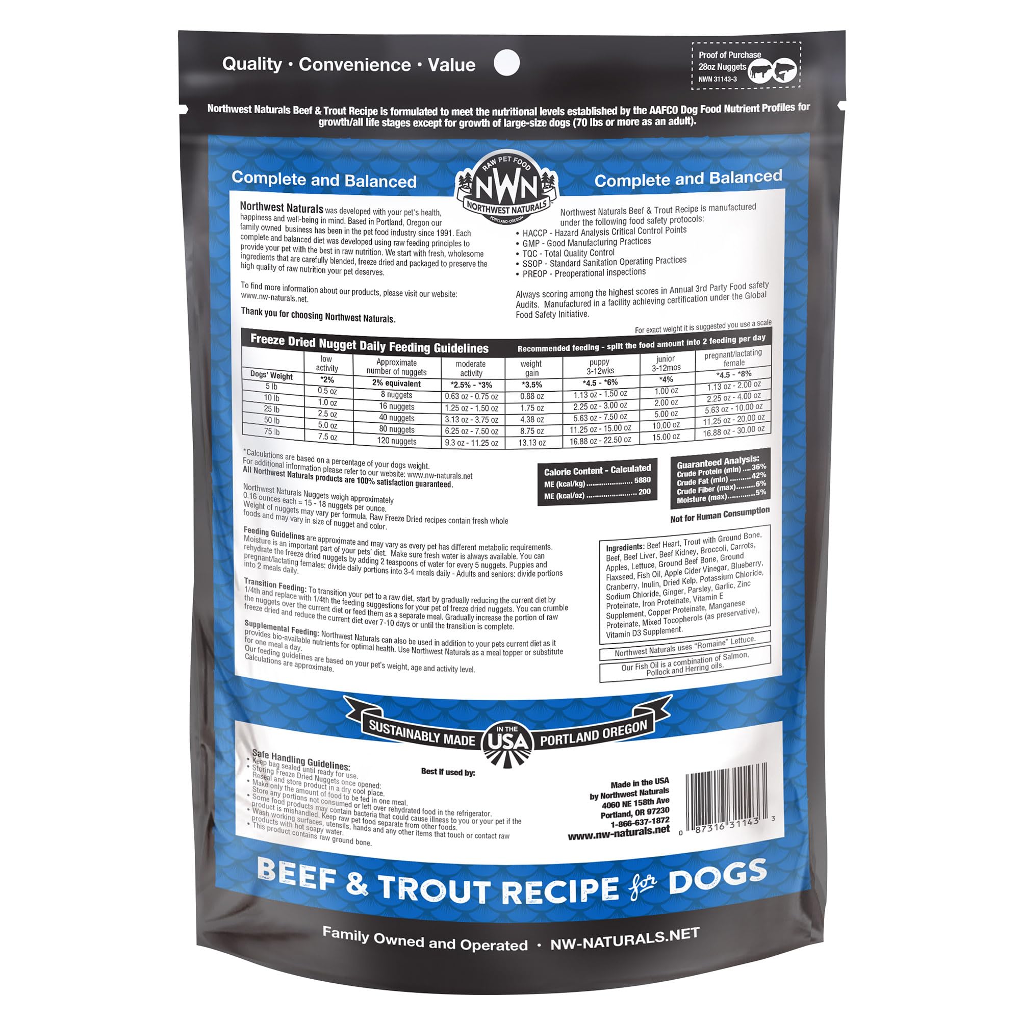 Northwest Naturals training-friendly nuggets suitable for rewards and training