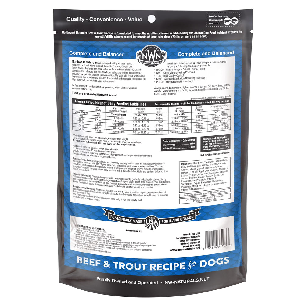 Northwest Naturals training-friendly nuggets suitable for rewards and training