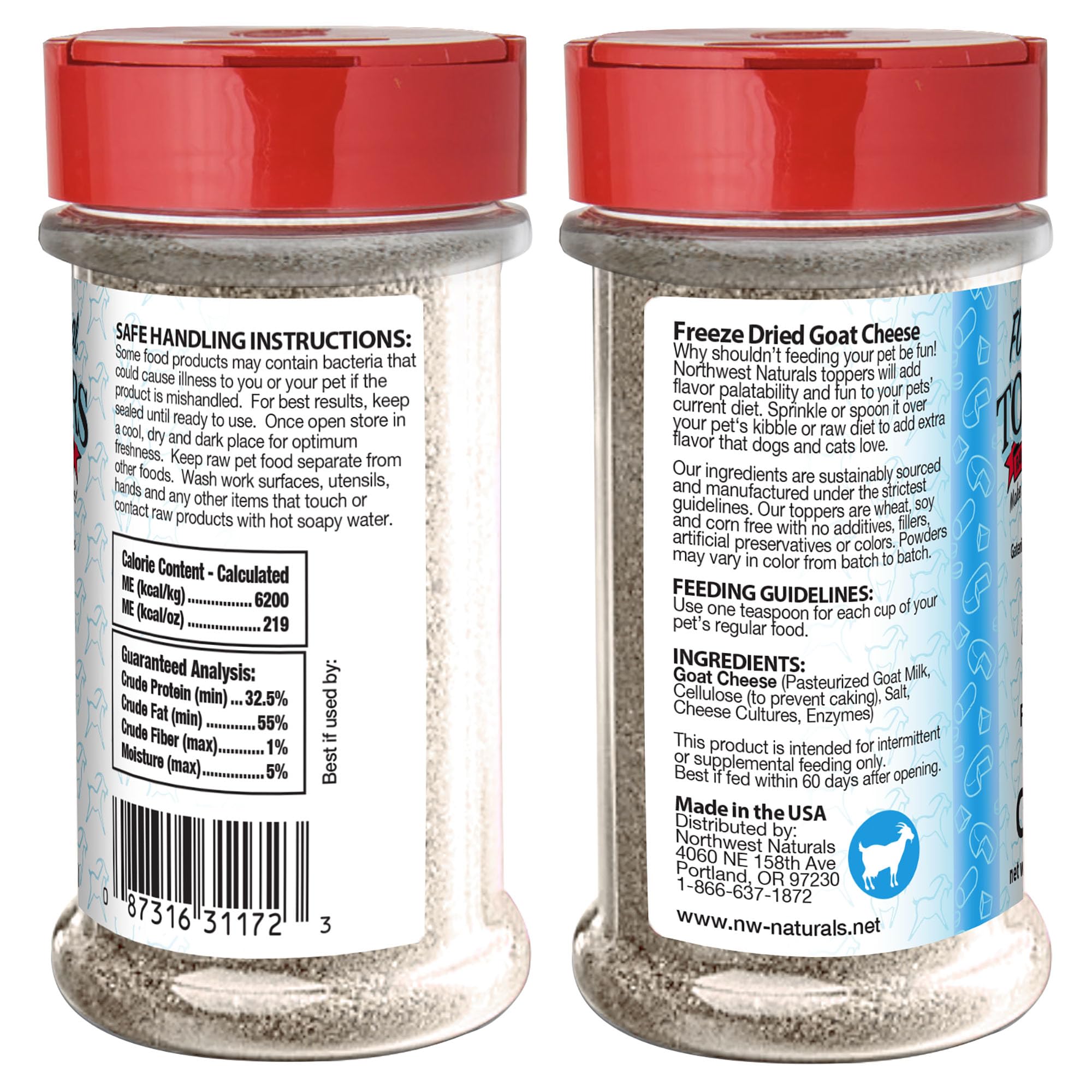 Northwest Naturals travel-friendly-topper-pack emphasizes easy storage for on-the-go meals.