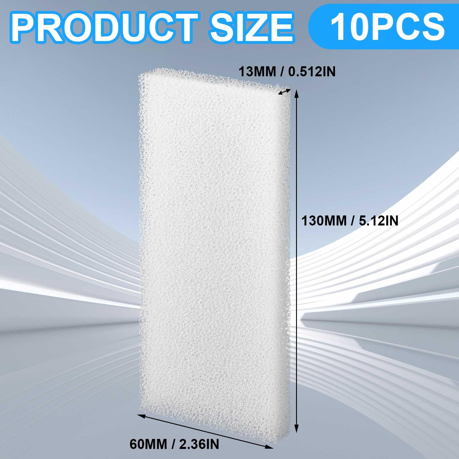 Nosiny filter foam pad in-tank fit demonstrates space-efficient filtration.