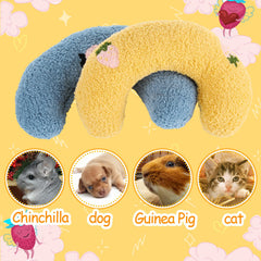 Novabright cat calming pillow C-shape close-up highlighting soft cotton for comfort