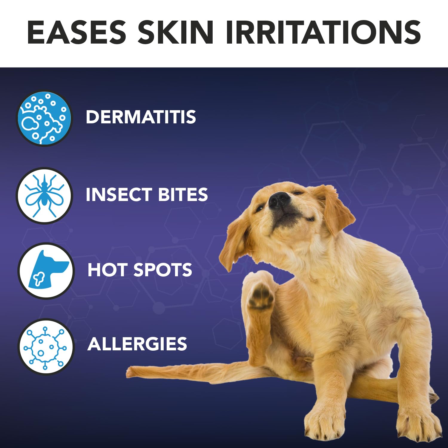 NOVEHA 1% Hydrocortisone Spray spot-application on a hot spot calms irritation.
