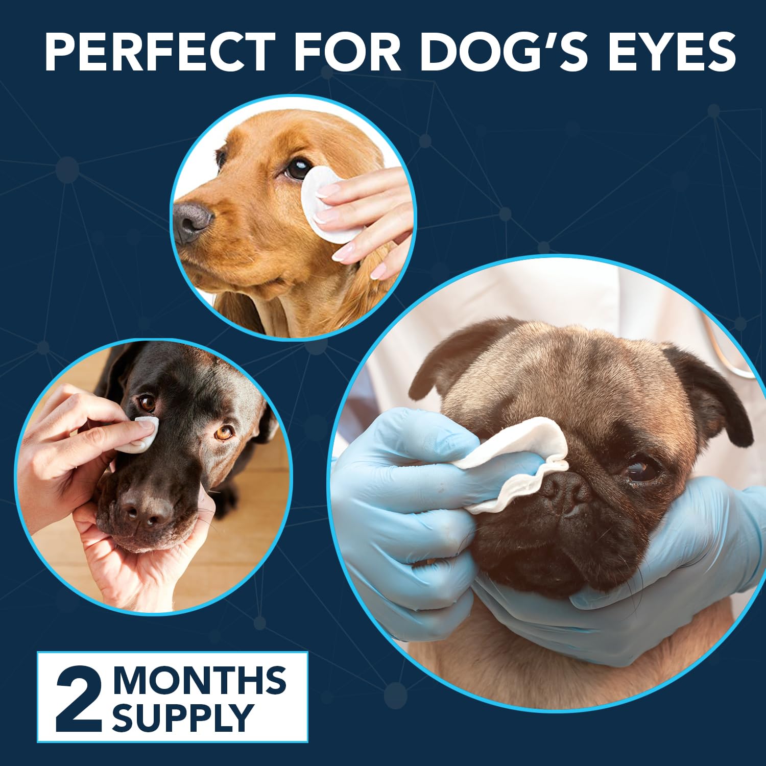 NOVEHA dog eye wipes thick, durable fibers tackle stubborn debris with confidence.