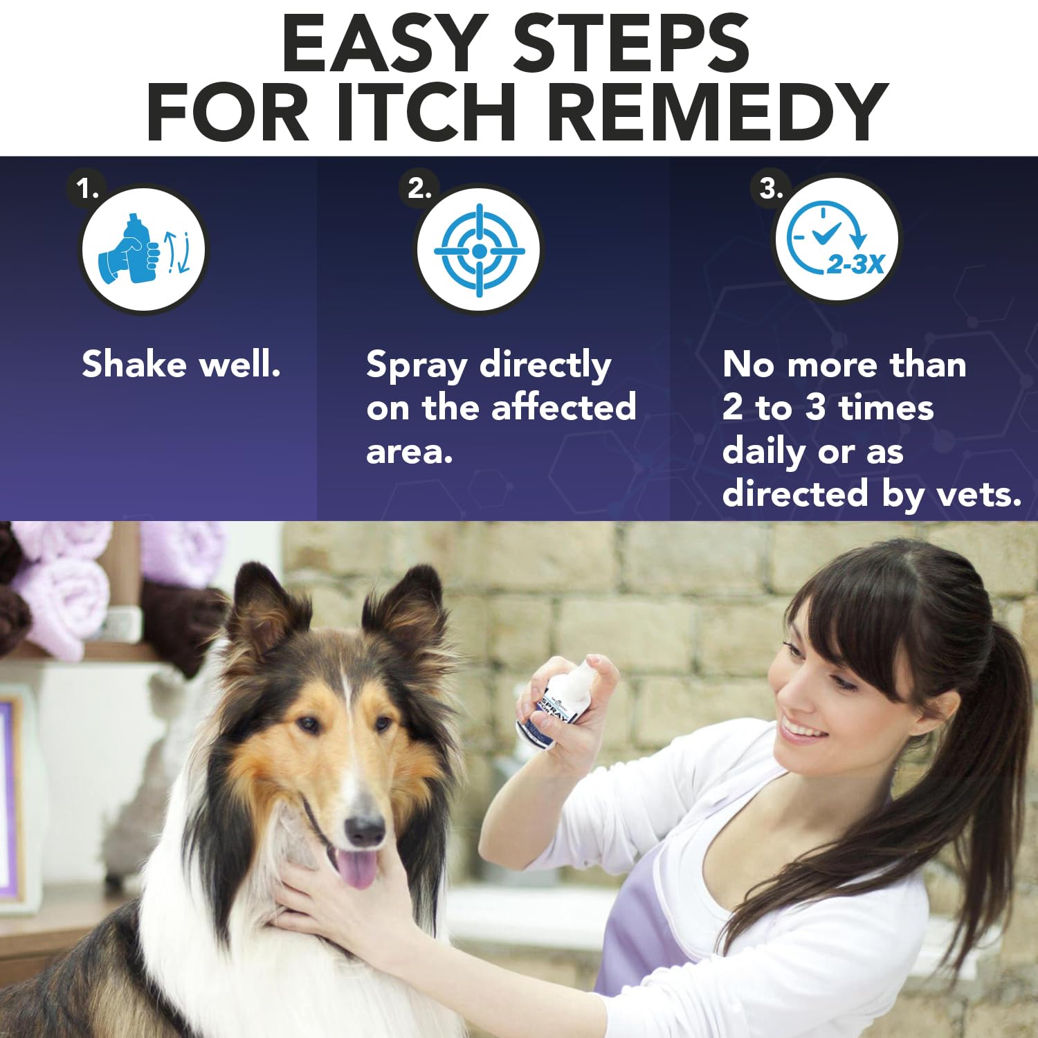 NOVEHA odorless solution supports comfortable grooming with no strong smells.